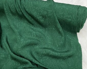 100% Seidenstoff, dunkelgrüne Farbe Seidenjacquard-Stoff