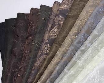Jacquard coat lining fabric with cashew flower, paisley style fabric, skirt lining fabric, anti-static and smooth fabric