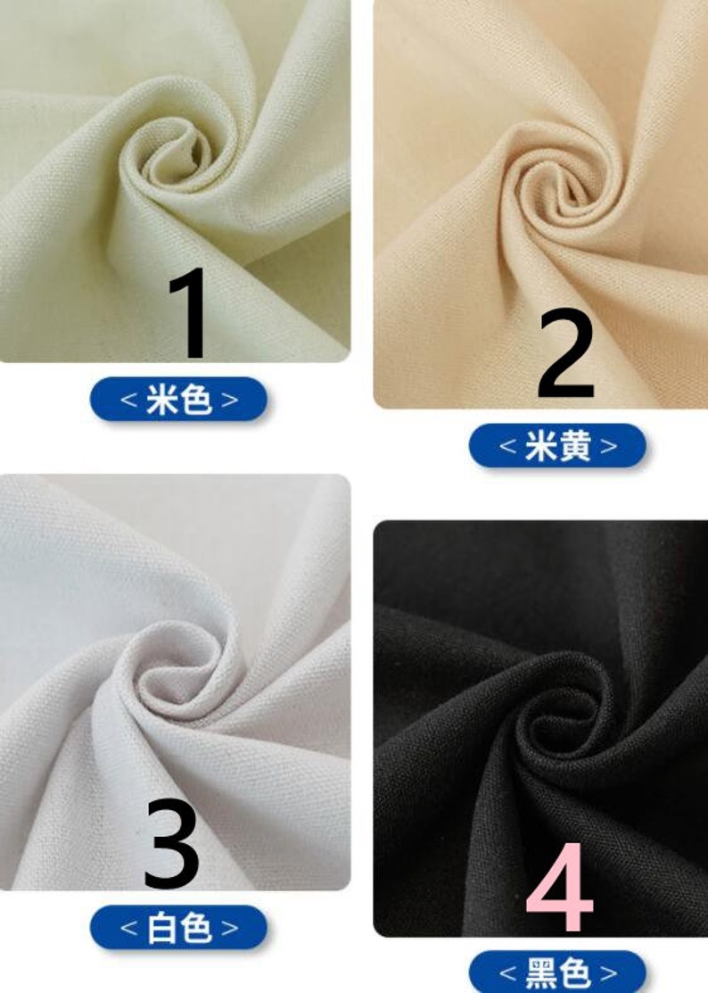 23 Color Cotton Canvas Fabric Pure Color Fabric Hand Made Etsy