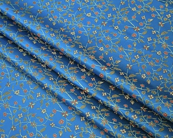 Light blue color brocade fabric, jacquard fabric, flora style brocade fabric, sofa decor, pillow cover fabric, by the yard