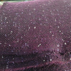 Purple color wool fabric with color dots, Autumn and Winter fabric, thicken wool fabric, coat dress fabric, by the yard