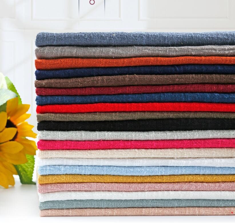 SALE Cotton Linen Fabric Pure Color Fabric Summer Dress Etsy