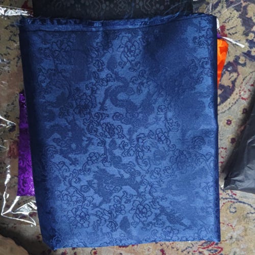 navy blue colour dress material Navy Blue Color Brocade Fabric, Jacquard Fabric, Wedding Dress Fabric, by  the Yard