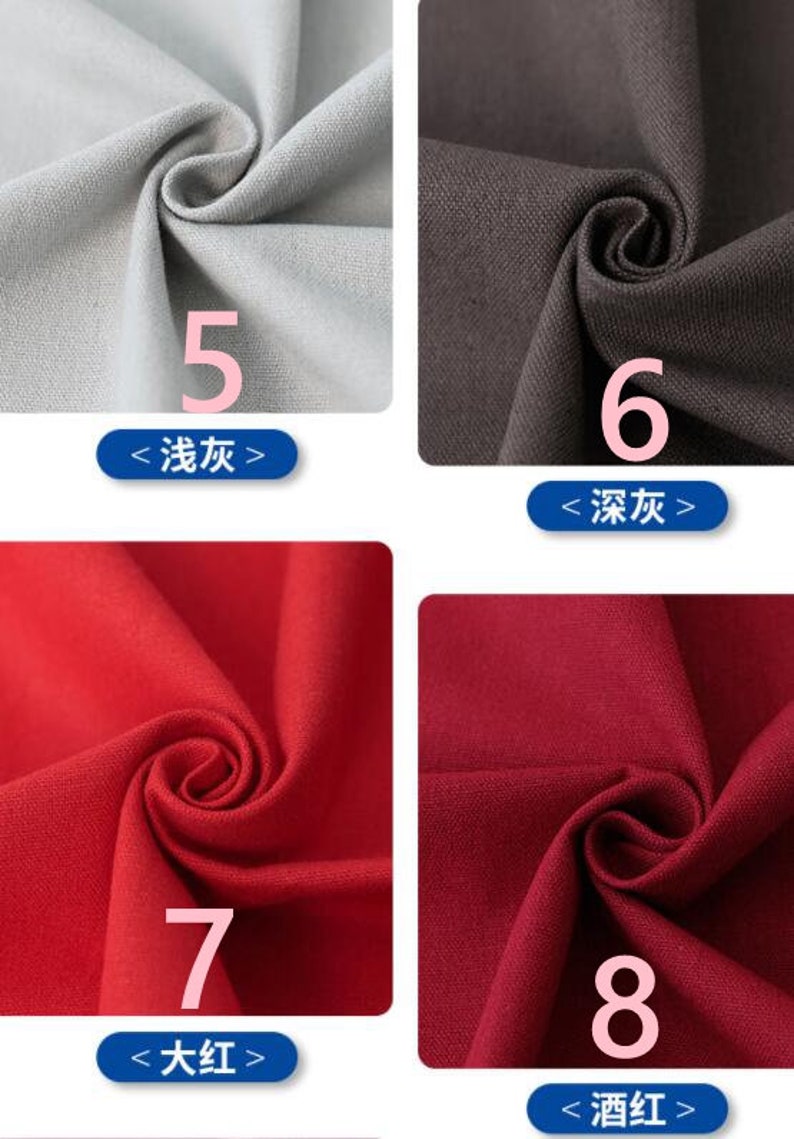 23 Color Cotton Canvas Fabric Pure Color Fabric Hand Made Etsy