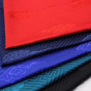 5 Color Brocade fabric, jacquard fabric, cloud style fabric, cosplay dress fabric, by the yard