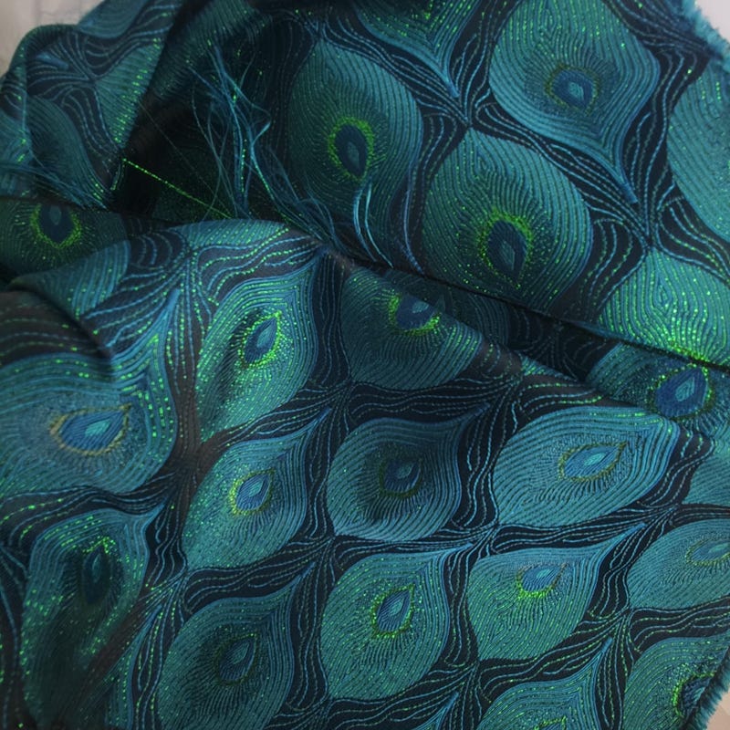 Peacock Fabric - Etsy