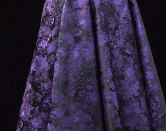 Purple black pattern jacquard fabric，Cosplay dress fabric,