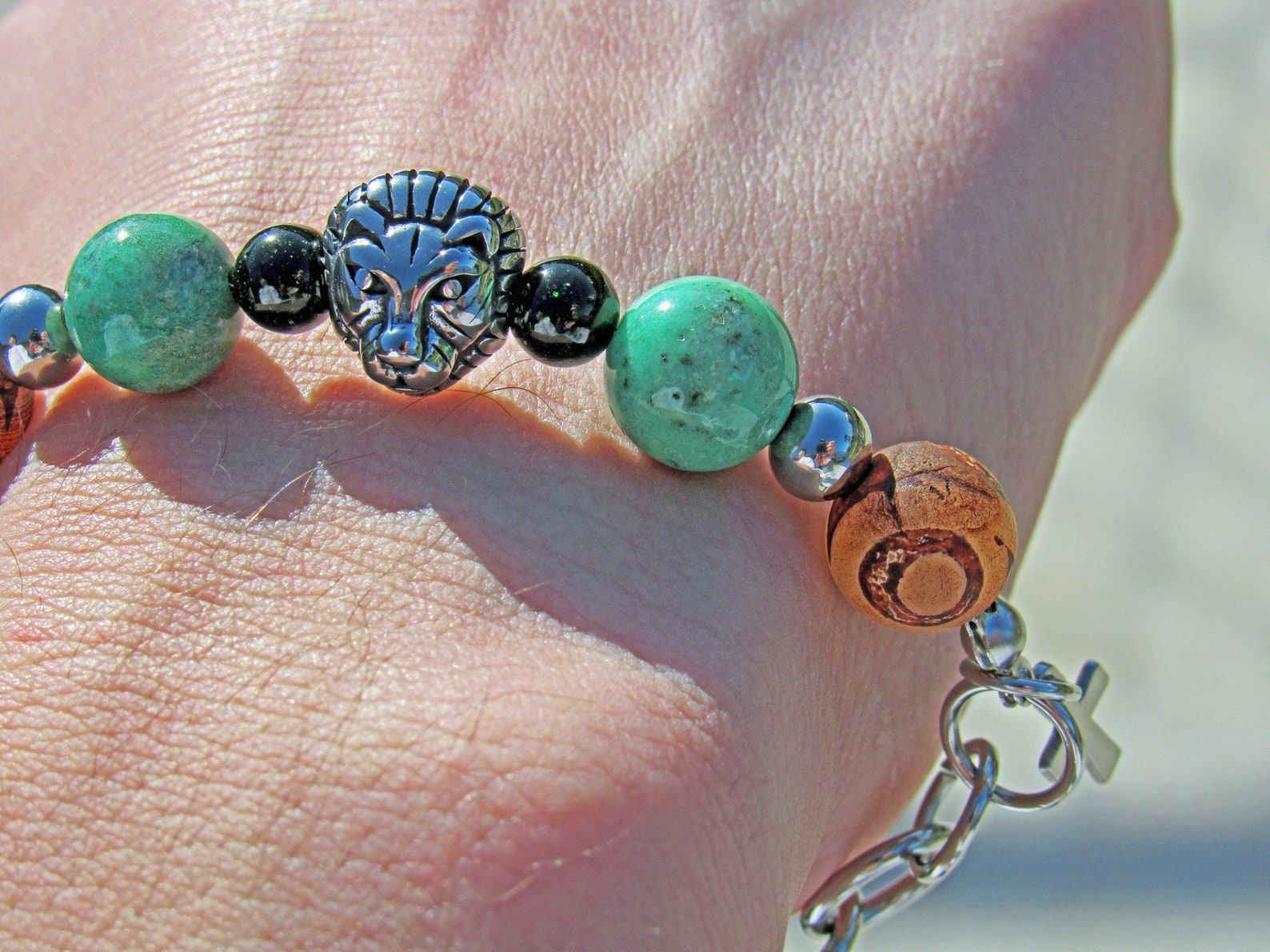 LION Head Bracelet Mens Lion Bracelet Lion Head Jewelry Etsy