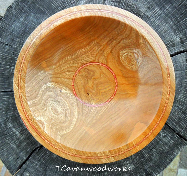 Large wood bowl inlaid wood bowl epoxy resin inlay wooden 