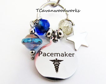 Pacemaker necklace Celestial Saturn Star galaxy stainless pacemaker medical alert id necklace pacemaker jewelry gifts pacemaker alert charm