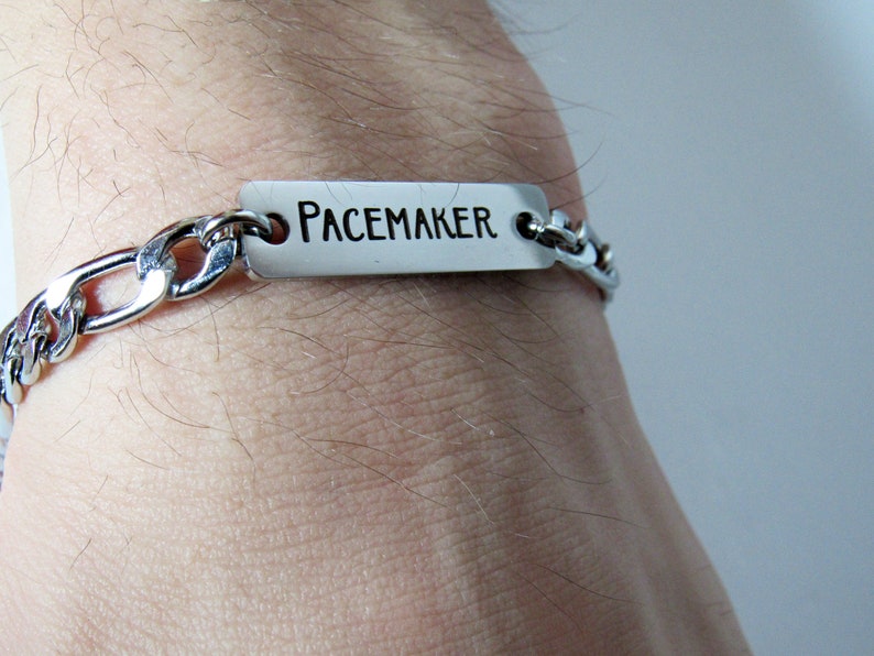 Pacemaker Medical Alert Id Bracelet Stainless Unisex Men and Women ...