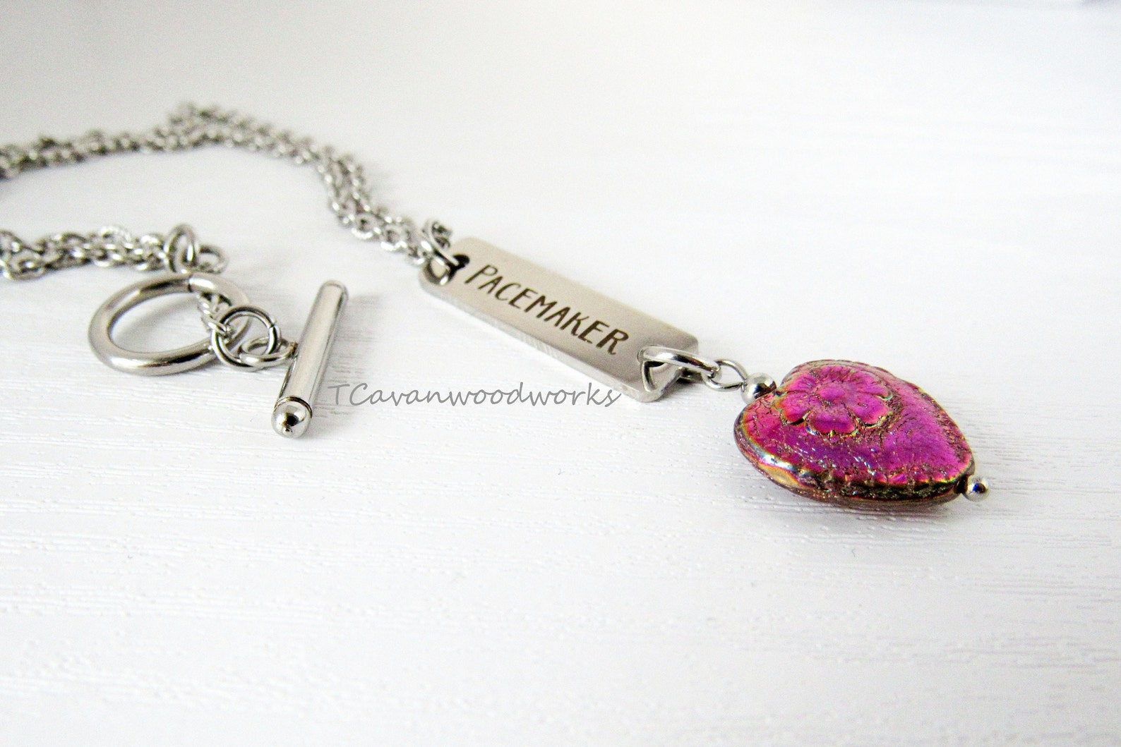 PACEMAKER NECKLACE Stainless Medical Alert Id Long Necklace Etsy