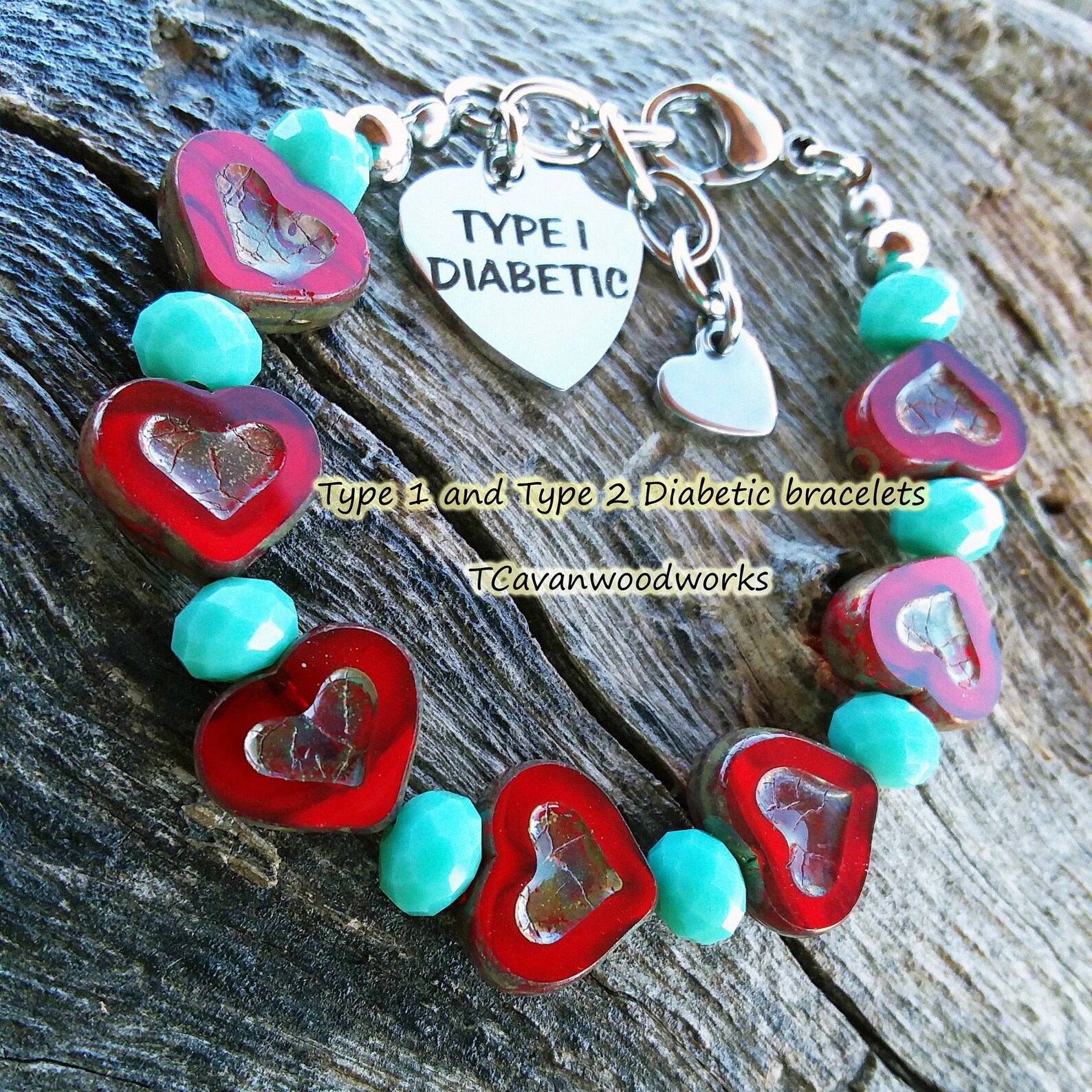 Type 1 Diabetic Medical Alert Bracelet T1d Bracelet Type 1 Etsy