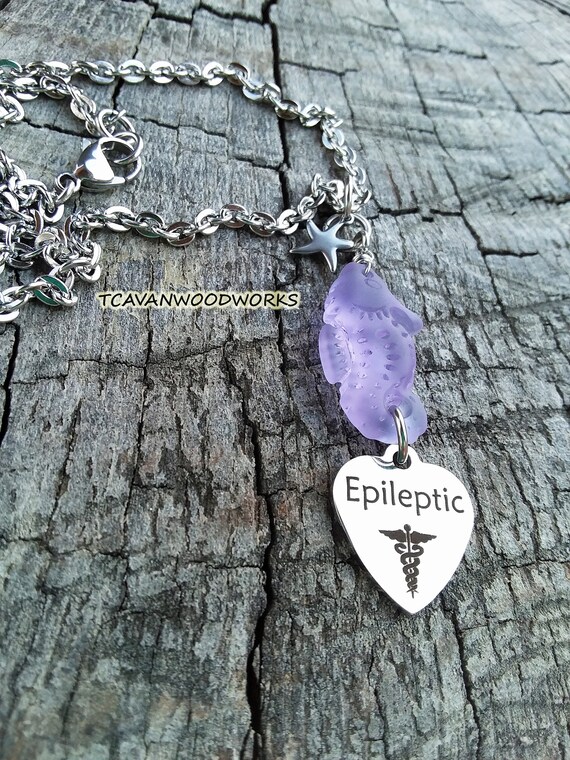 Epilepsy awareness necklace clearance