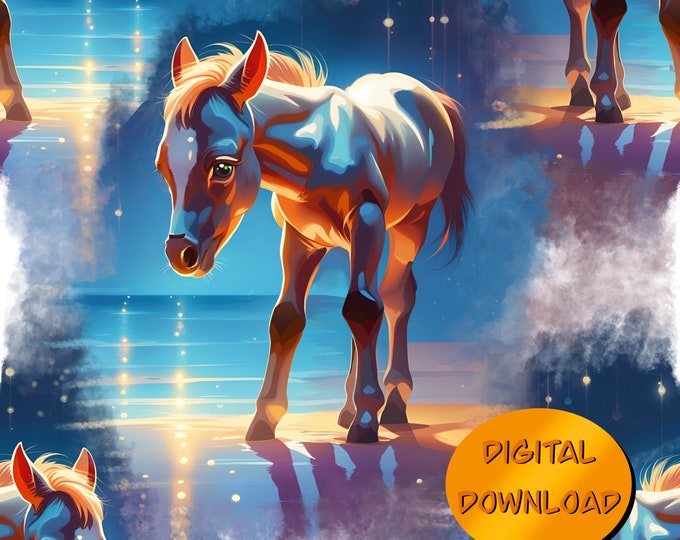 Starry - Horse Seamless Pattern