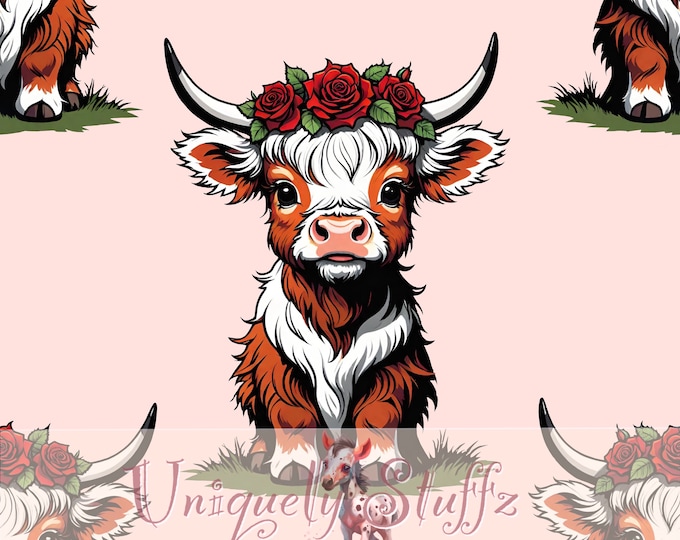 Rosie - Highland Cow Seamless Pattern