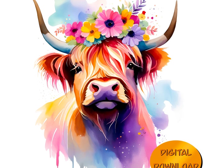 Dana - Colorful Highland Cow
