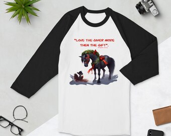 Love the Giver 3/4 sleeve raglan shirt