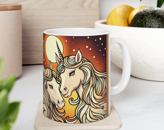 Two Lovely Unicorns ~ Ceramic Mug 11oz