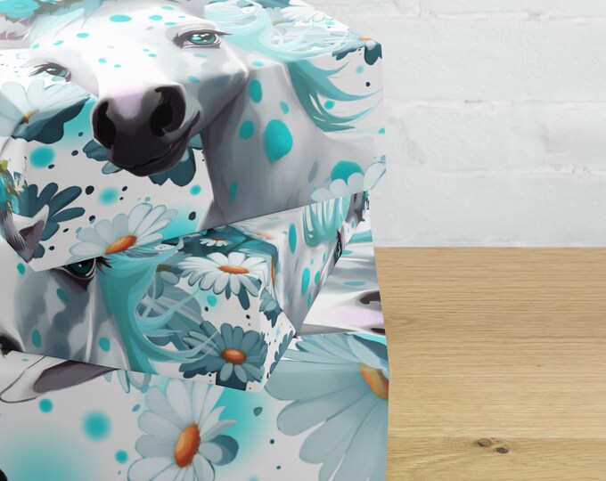 Aqua Foal Wrapping paper sheets