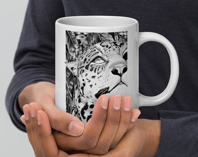 The Jaguar - White glossy mug