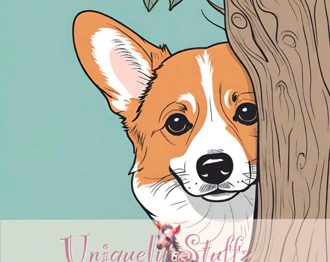 Peeking Corgi