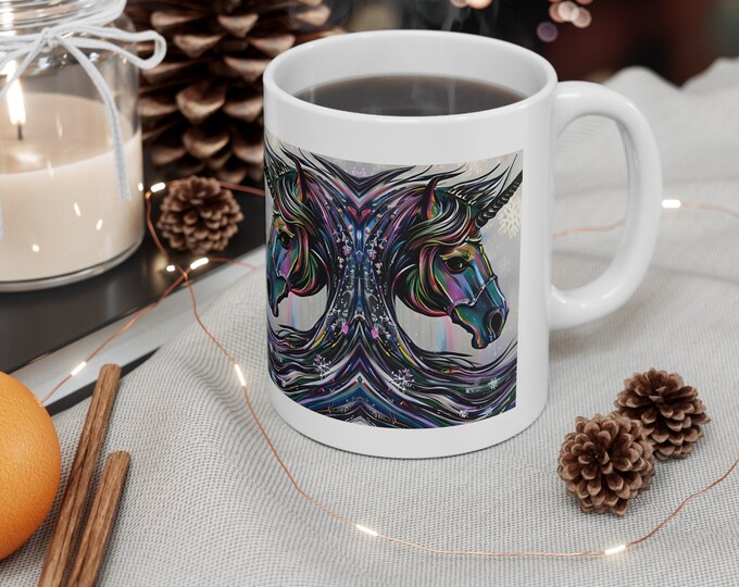 Winter Unicorns ~ Ceramic Mug 11oz
