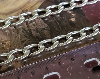 Stainless Steel 16.8 x 9.5 mm curb chain-high quality-marine grade-steampunk-wallet jewelry watch burning man Di Vinci-KR122