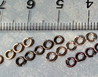Jump Ring 3mm-high quality-secure fastening-jewelry makers jump ring,connector ring open ring,connector ring-hypoallergenic Kiowa Rose-JR3mm