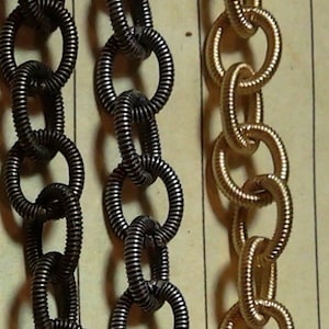 Cable chain- textured cable chain 6.5 x 8 mm sturdy high quality by the foot or roll-rolls up to 30% off-jewelry makers chain-KR881