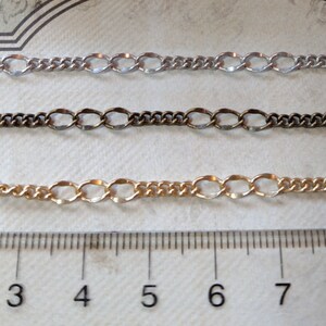 Figaro chain 3x4mm size Figaro very high quality jewelry makers chain necklace bracelet-nickle free-hypoallergenic KR830