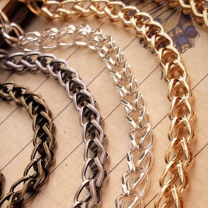 Wheat chain-High Quality-Nickle Free-unusual box shape-great for jewelry, mixed media, steampunk, DiVinci,Art Deco, -KR891