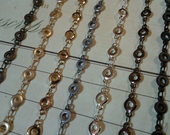 donut chain - O chain 4.5 mm unique, fun and flirty, different-high quality by the foot-by the roll-jewelry makers chain-KR884