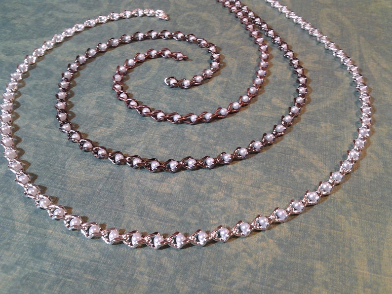 Curb Chain With a 3mm White Pearl 8x5 Mm Oval Curb Chain - Etsy