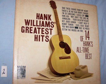 Hank Williams' Greatest Hits Record Album-MGM E3918-Lot 2
