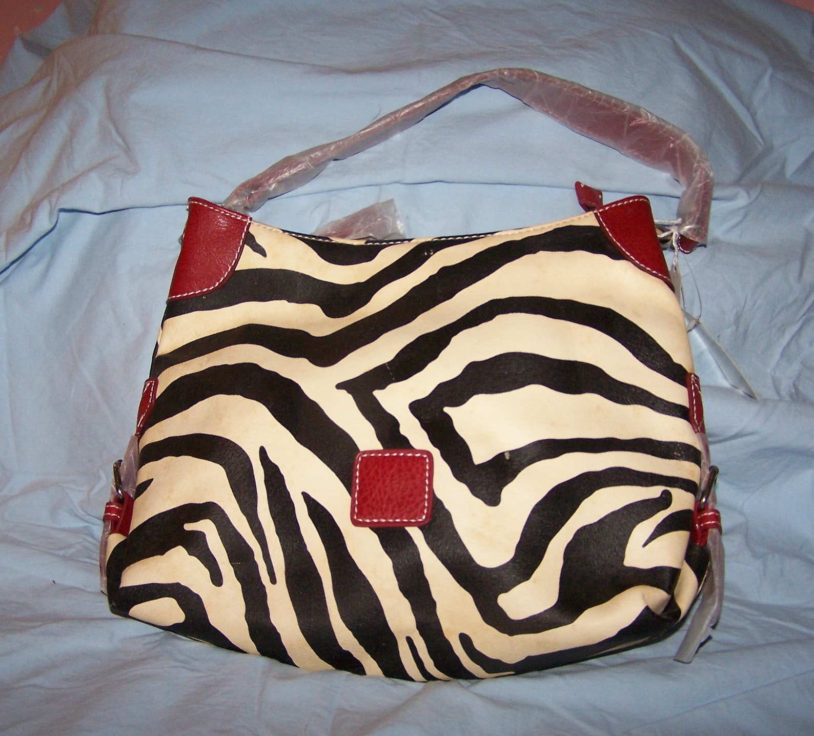 Unmarked New RedTrimmed Zebra Print Purse w/tag Etsy