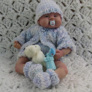 Polymer Clay hand sculpted mini babies no molds, OOAK babies with COA. Includes basket. Partial clay, like reborn baby, original, 8 inch.