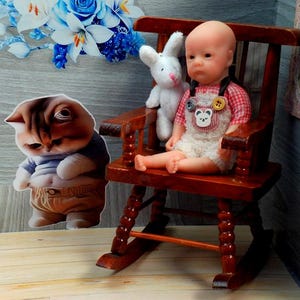 Sweet little Lewis silicone baby, mini 6 inch. Anatomically correct. Hand painted.