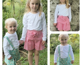 Pleats & Thank You Shorts: Baby, Toddler and Children 0/3 - 13/14 PDF pattern