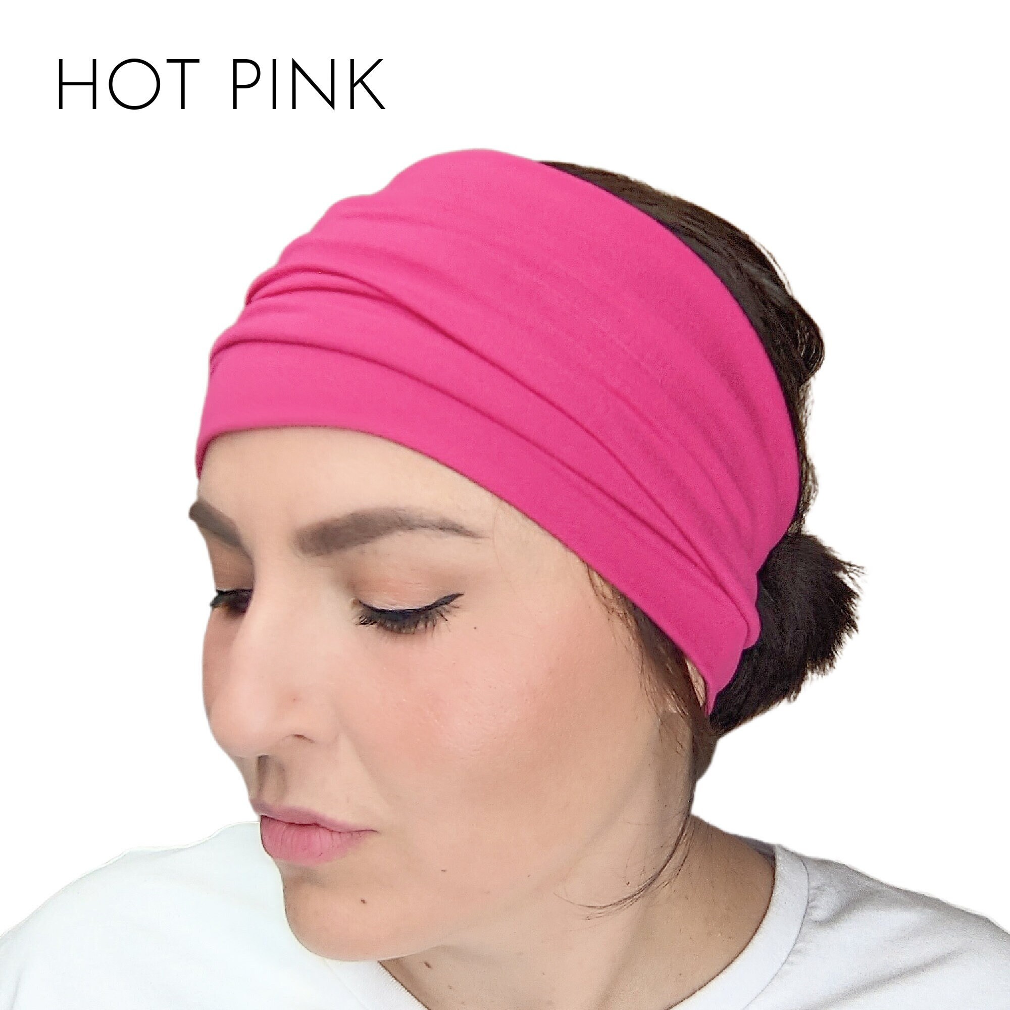 Women Elastic Stretch Wide Hairband Yoga Headband Turban Running Head Wrap Hot 