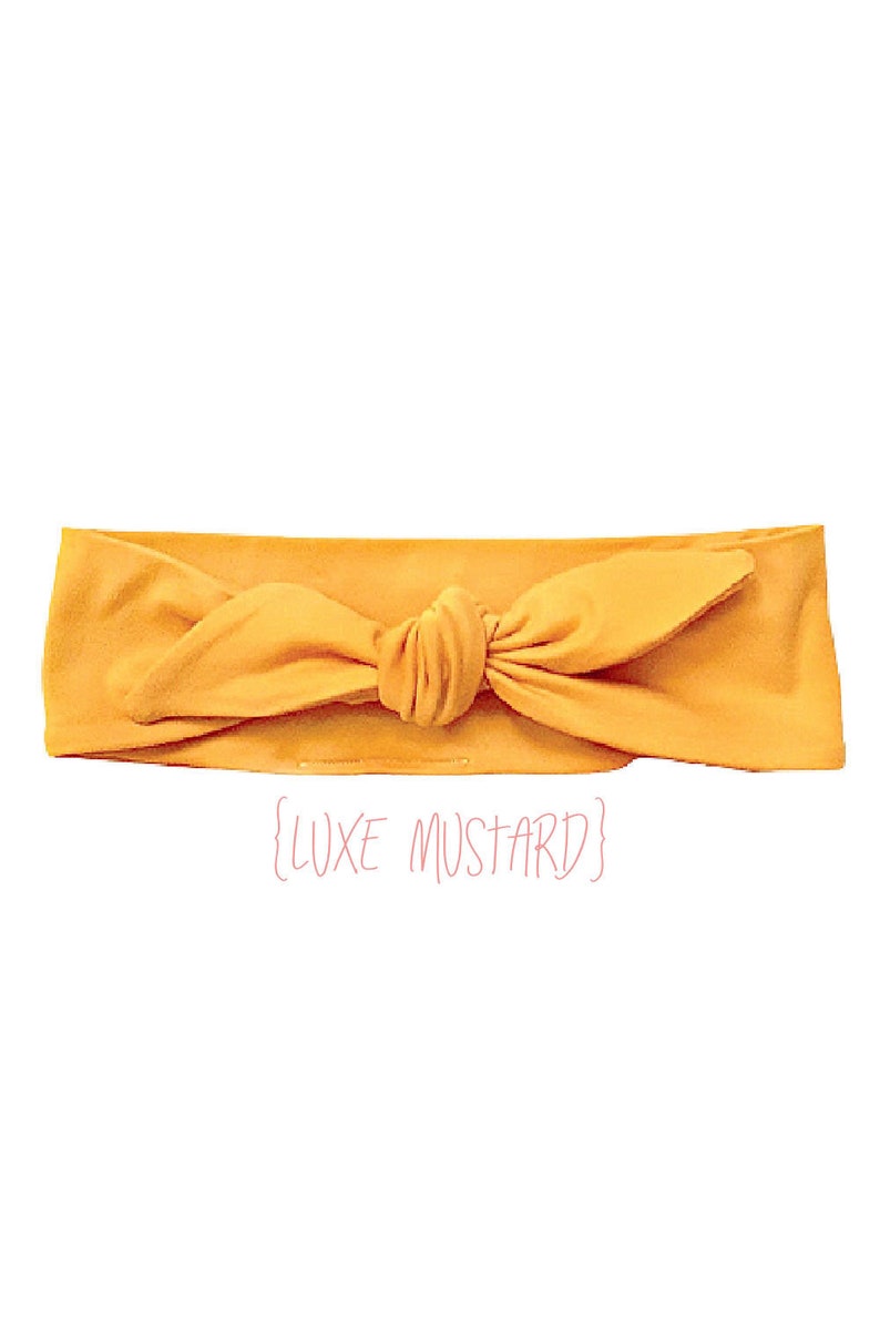 Tie Headband Mustard Top Knot Headband Headbands for Women Etsy
