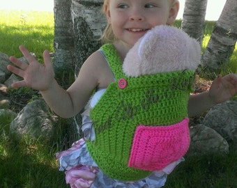 crochet baby doll carrier