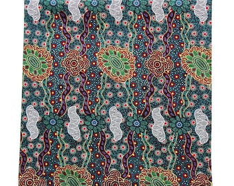 Cotton Bandanas, Australian Fabric, 22" Square Scarf, Unique Ethnic Print, Travel, Hiking, Super Soft Head Wrap, Gifts for Women
