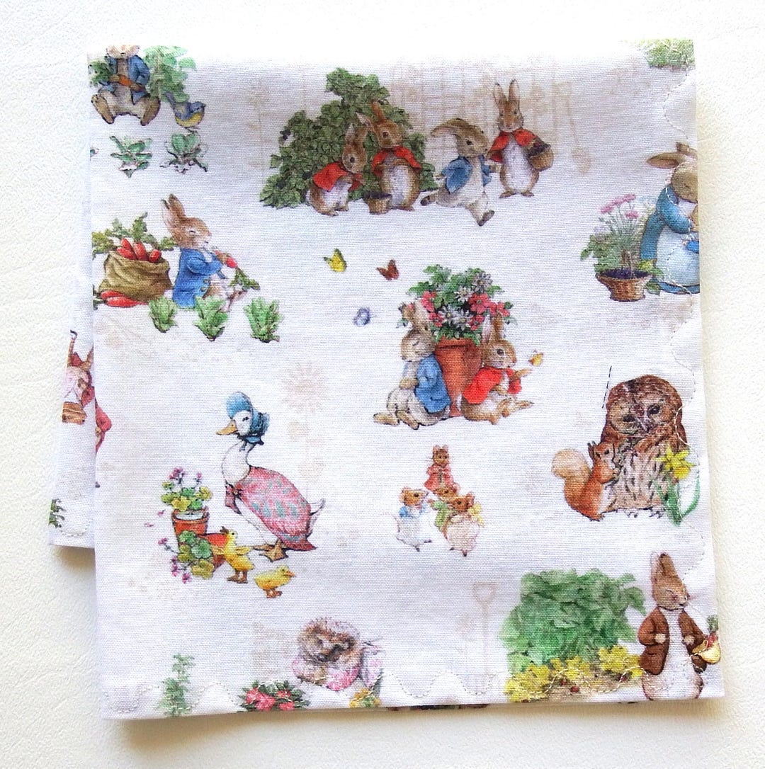 Peter Rabbit Cotton Handkerchief, Beatrix Potter Print Hanky - Etsy