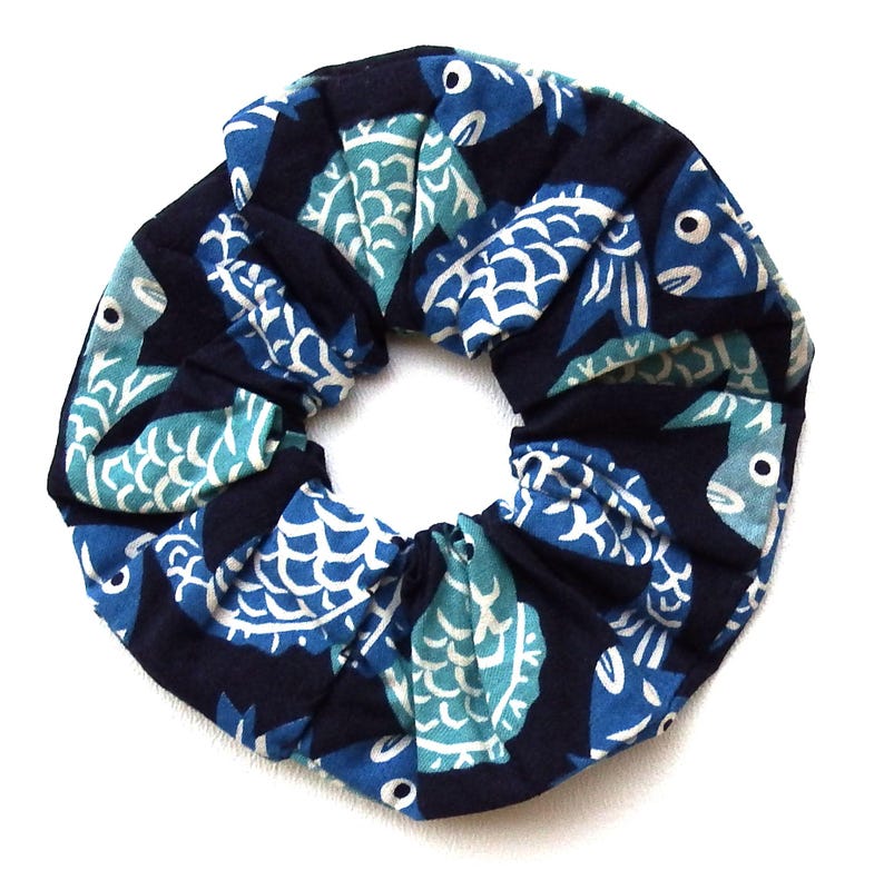 Fish Scrunchie: Medium Size, Japanese Cotton Fabric - Etsy