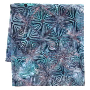 Batik Handkerchief: Optical Illusion, Slate Blue, 11" Pocket Square