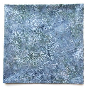 Cotton Batik Bandana: Slate Blue Teardrops, Hand-Dyed Head Wrap