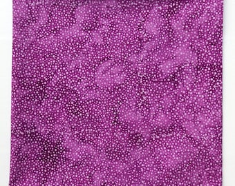 Violet Cotton Bandana Scarf: Handmade Batik Head Wrap with Dots & Moons