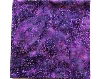Purple Bandana, Dots, Moons, Handmade Cotton Batik Head Scarf, 22" Square, Travel, Hiking, Alopecia, Festivals, Gifts for Him, Her, Dog