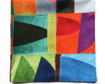 Marcia Derse Cotton Bandana: Painter&#39;s Palette Print Head Wrap